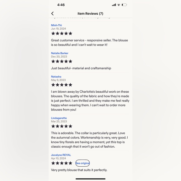 Wildseed Stitches Liberty of London, 3/4 Sleeve, Peter Pan Collar Blouse  XXL/16 - Picture 9 of 9